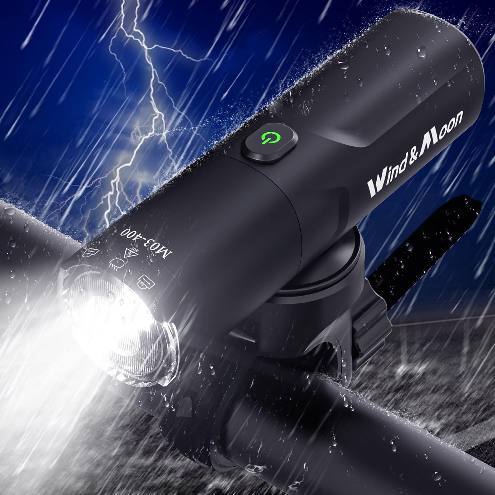Wind&Moon Bicycle Headlights 400LM faro bici USB 400 lumen
