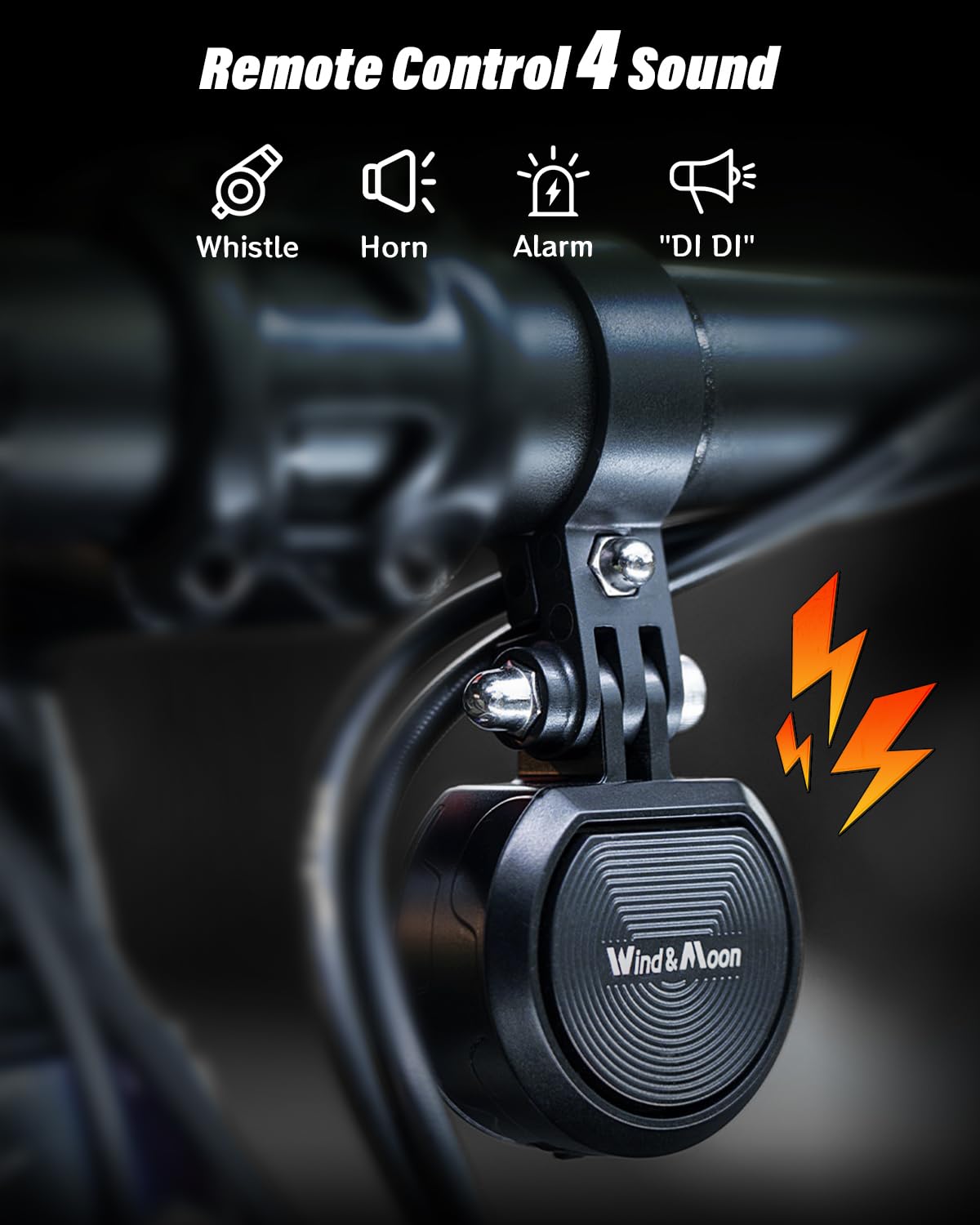 Wind&Moon Bicycle Horn campanello bici elettrico 4 suonerie IPX6