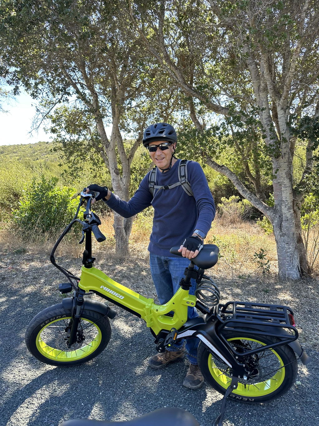 Mihogo NX e-bike arancione ruote classic fuoristrada