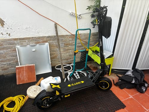 OOTD T10 Pro Monopattino Nero Giallo Sospensione Idraulica
