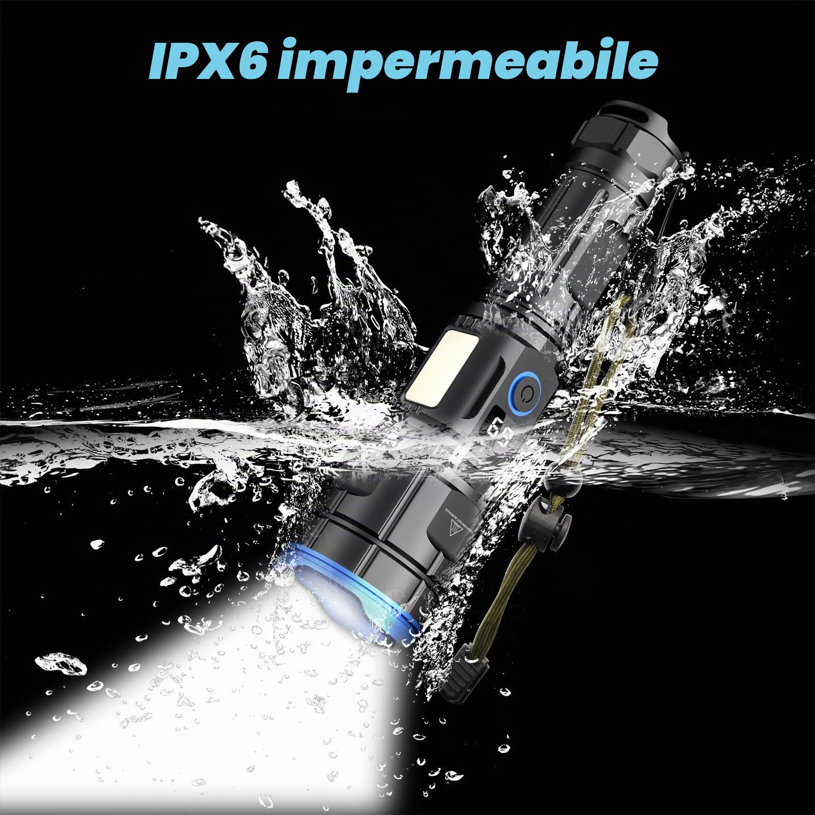 Wind&Moon Bicycle Headlights Torcia LED Ricaricabile Magnetica IPX6