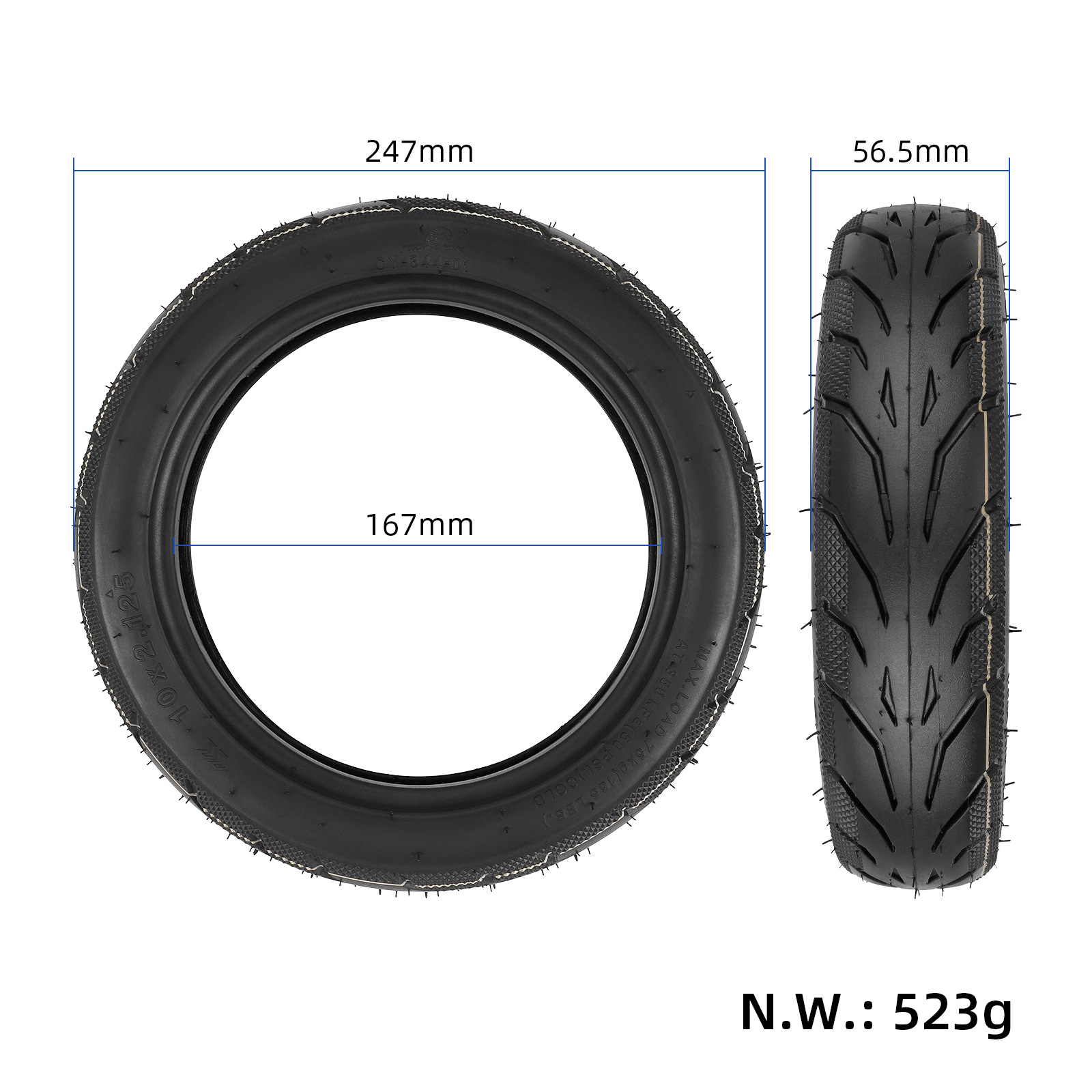 ANSENI Cubiertas pneumatico 10x2.125 Ninebot F20 F30 F40