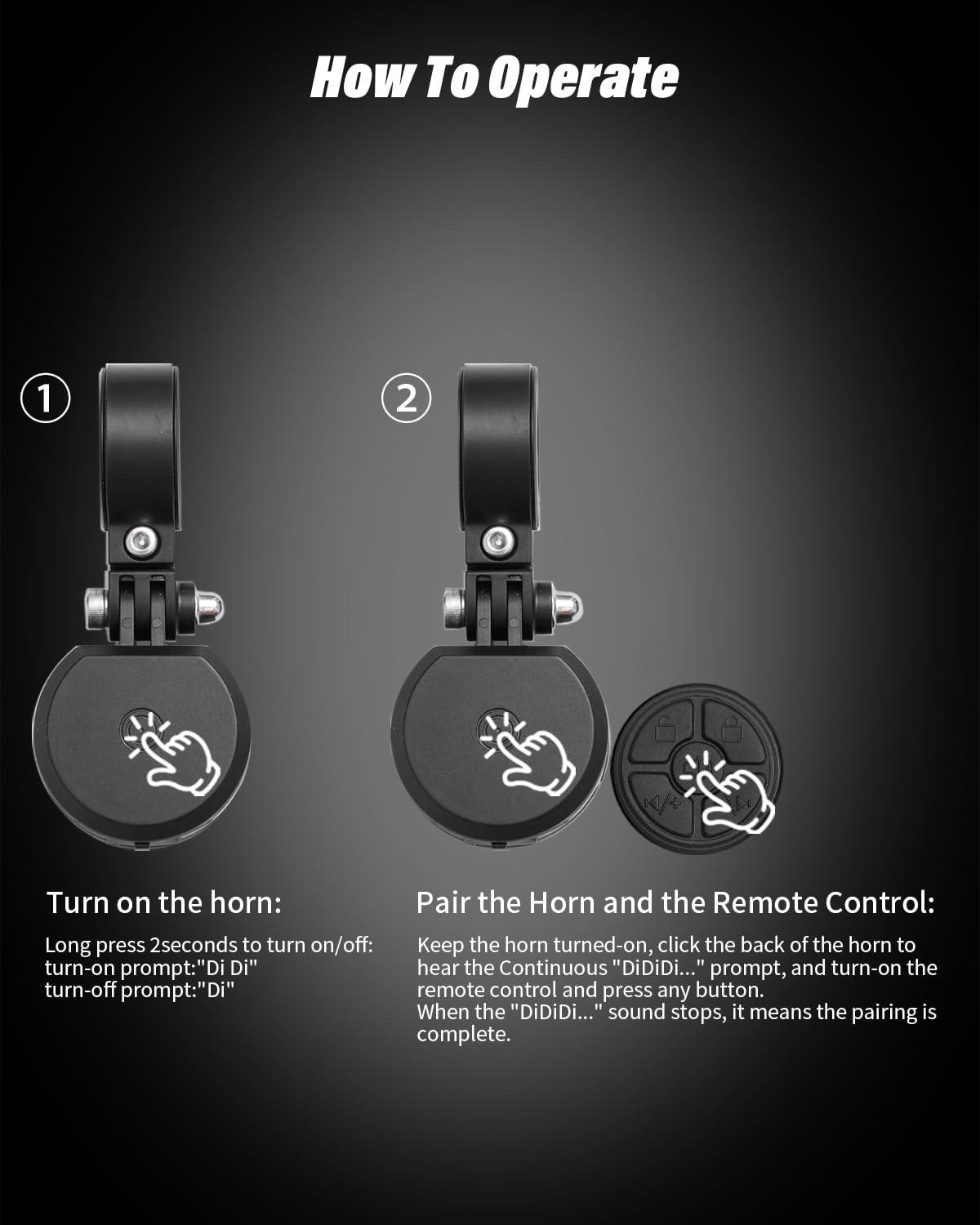 Wind&Moon Bicycle Horn campanello bici elettrico 4 suonerie IPX6