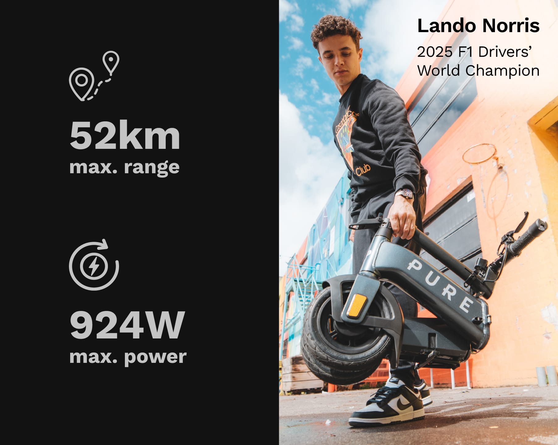 Pure Electric Flex Monopattino Elettrico Pieghevole Platinum 52 km