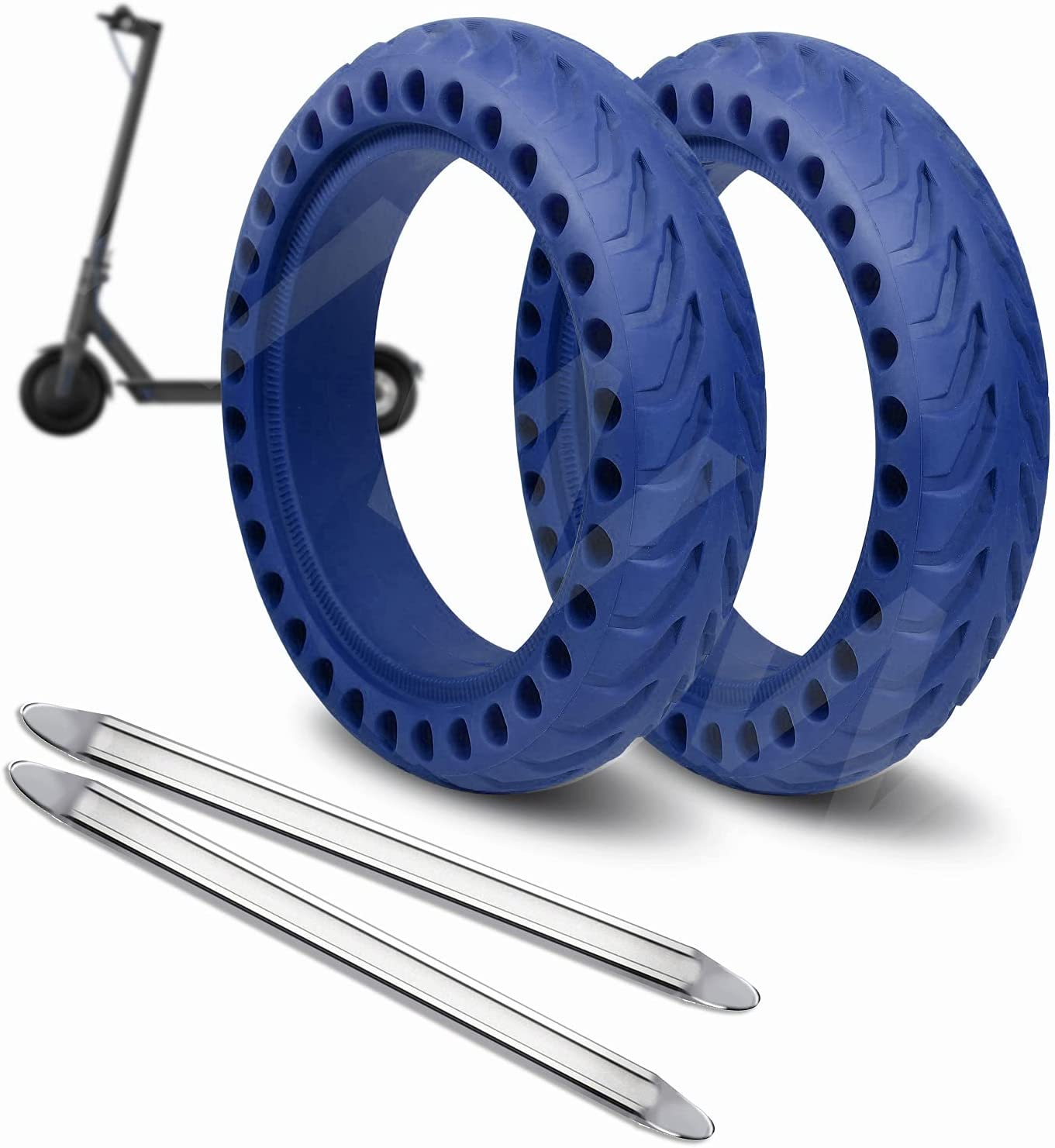 ANSENI Ruedas macizas Ruote Piene 8,5 Pollici Blu 2 Pezzi