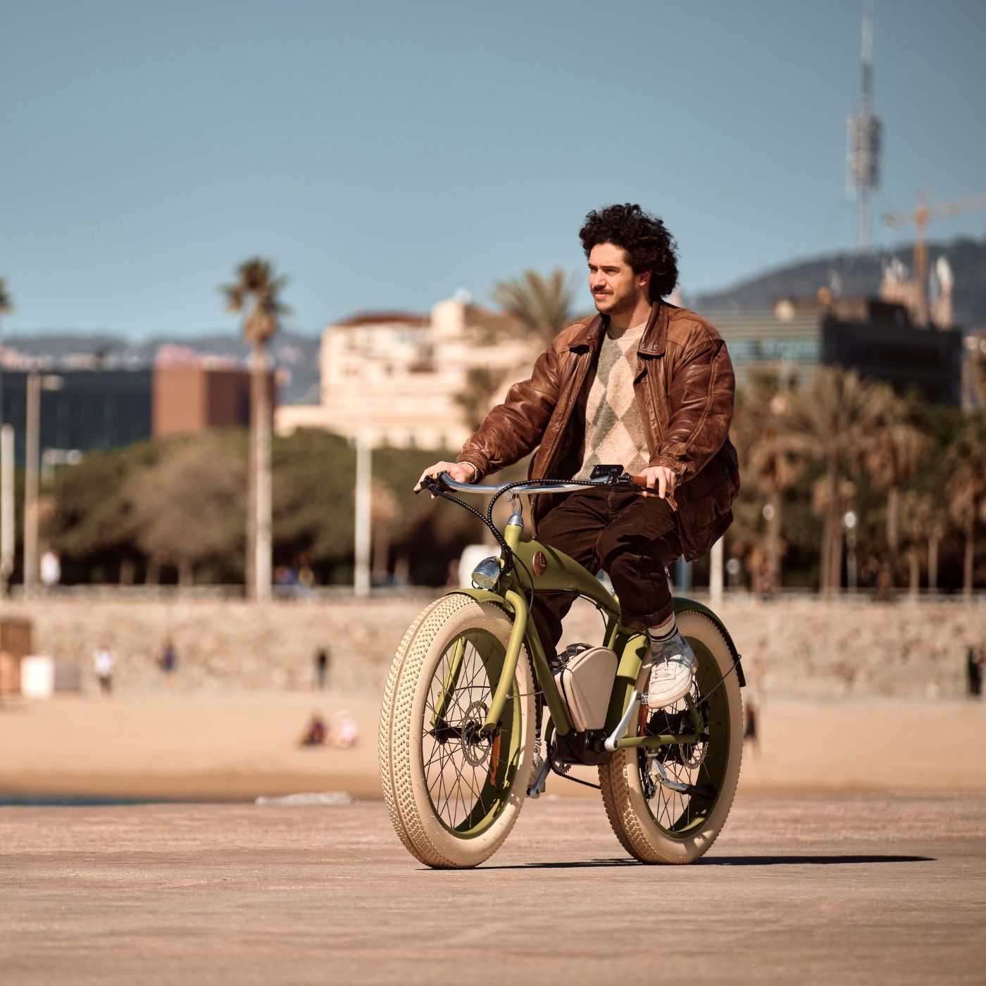 Rayvolt Beachin bici elettrica cruiser fat tire spiaggia