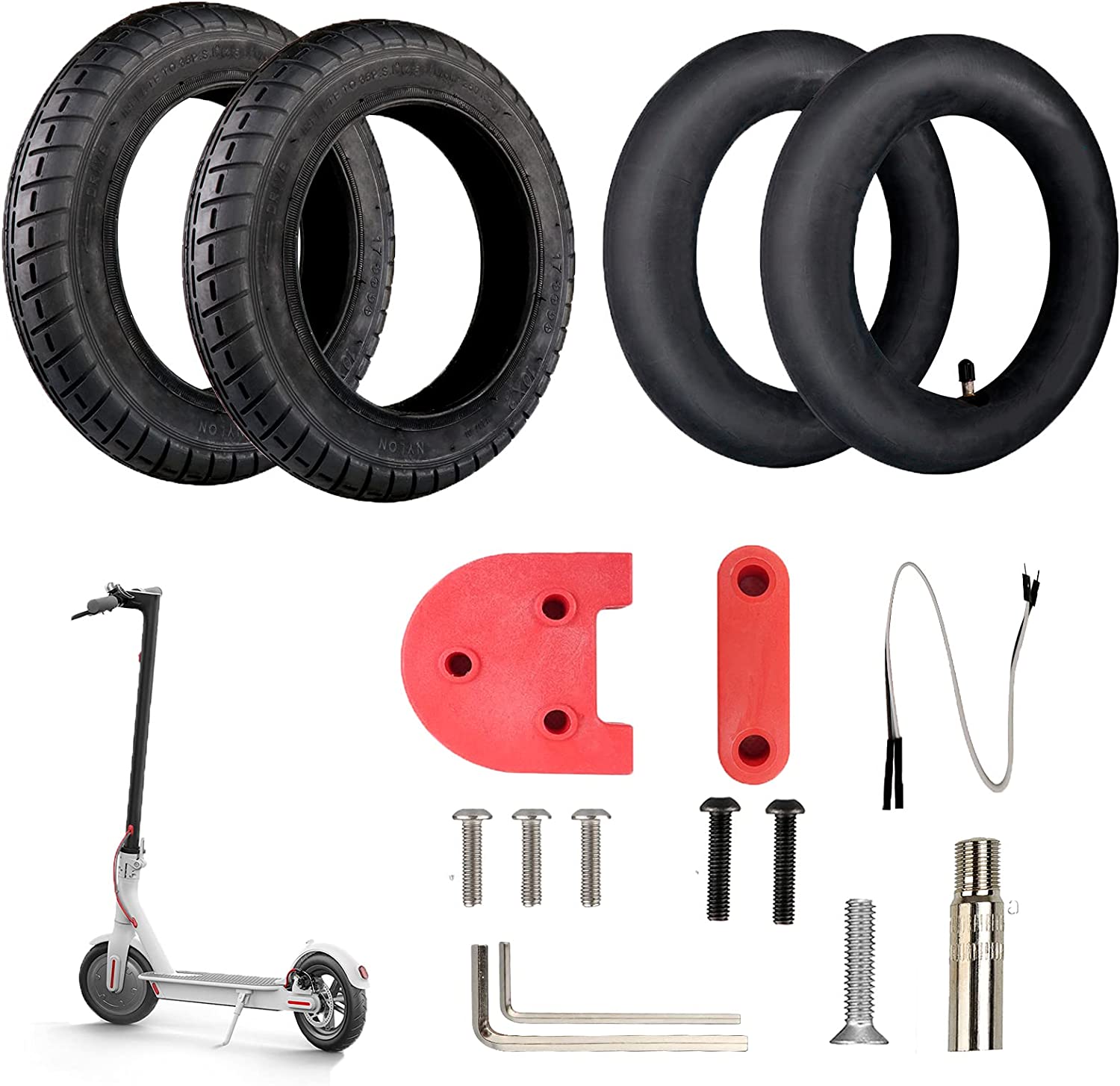 ANSENI Cubiertas kit ruote Wanda 10 pollici rosse Xiaomi M365 Pro2