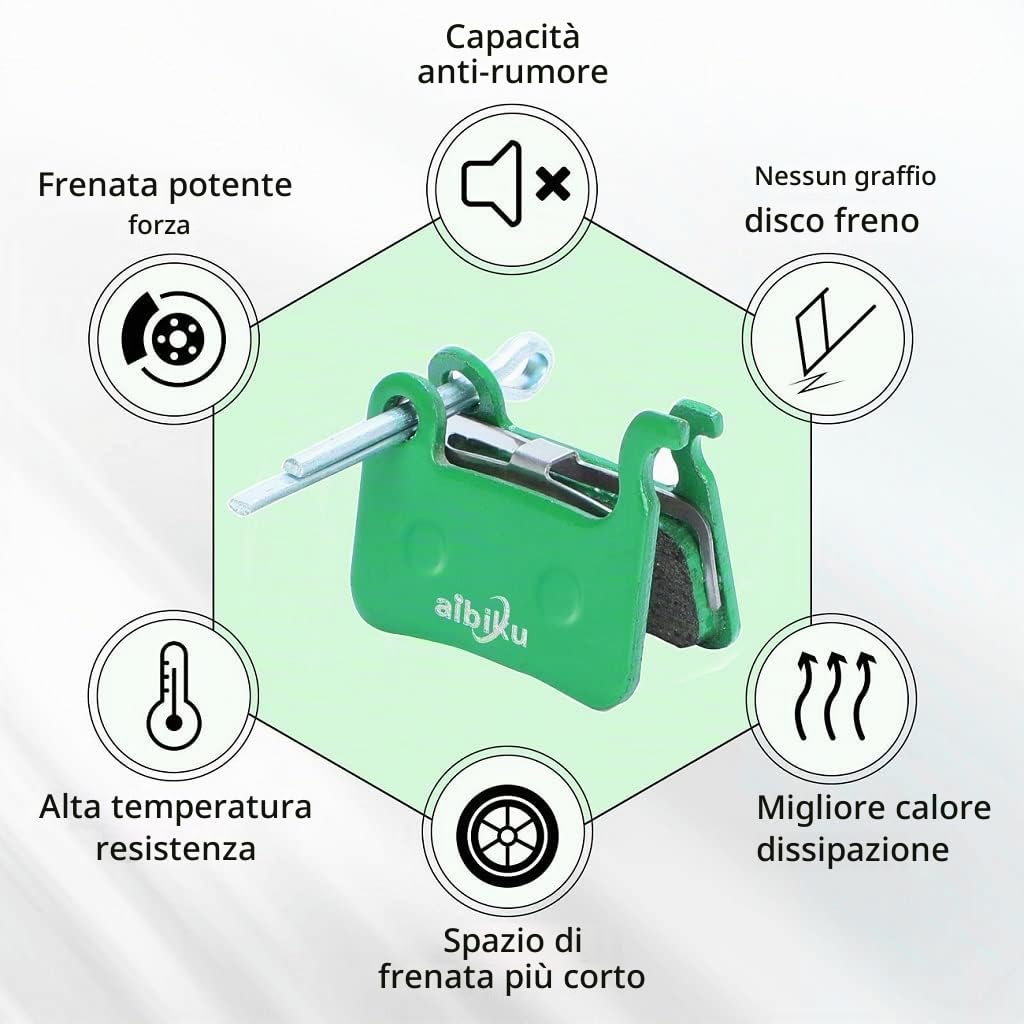 AIBIKU Pastiglie Freno Ceramica Xiaomi Mi 3 Monopattino 4 Pezzi