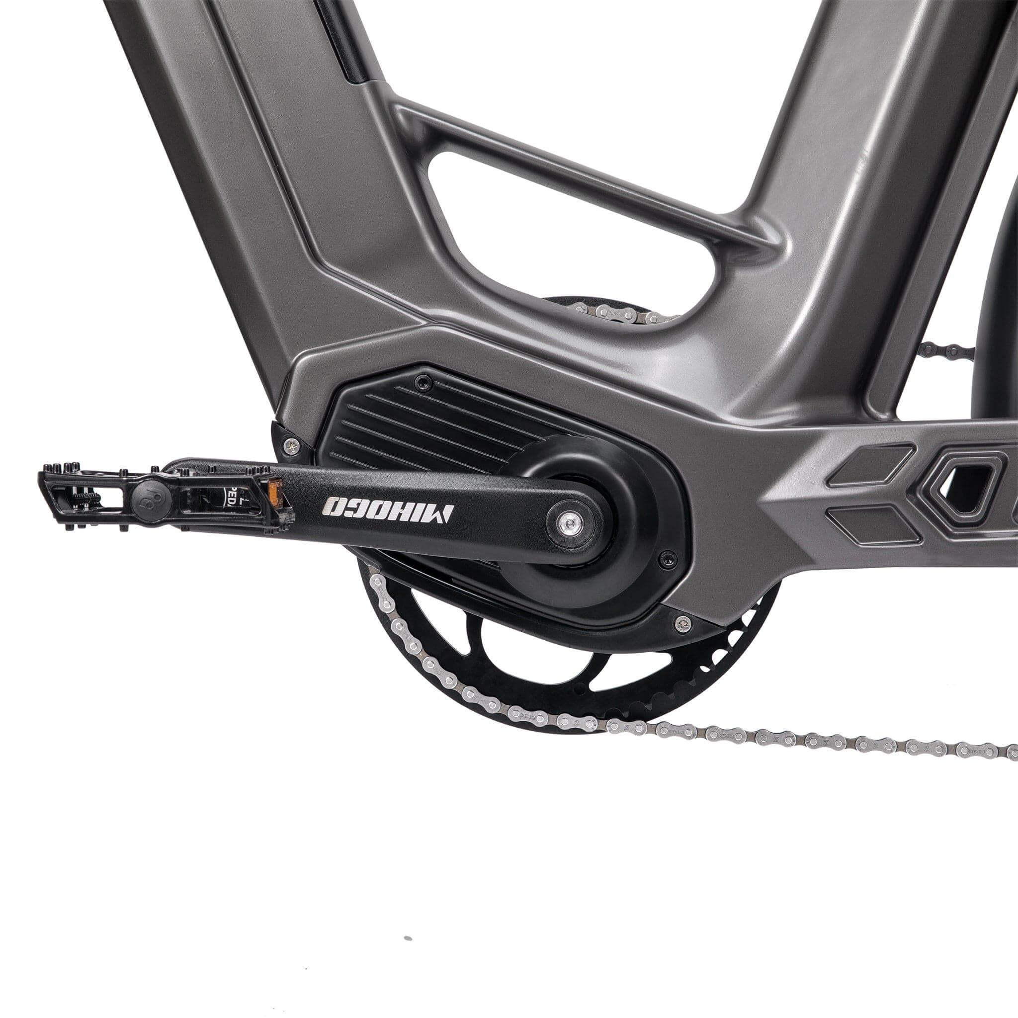 Mihogo Air Carbon e-bike carbonio grigia doppia batteria