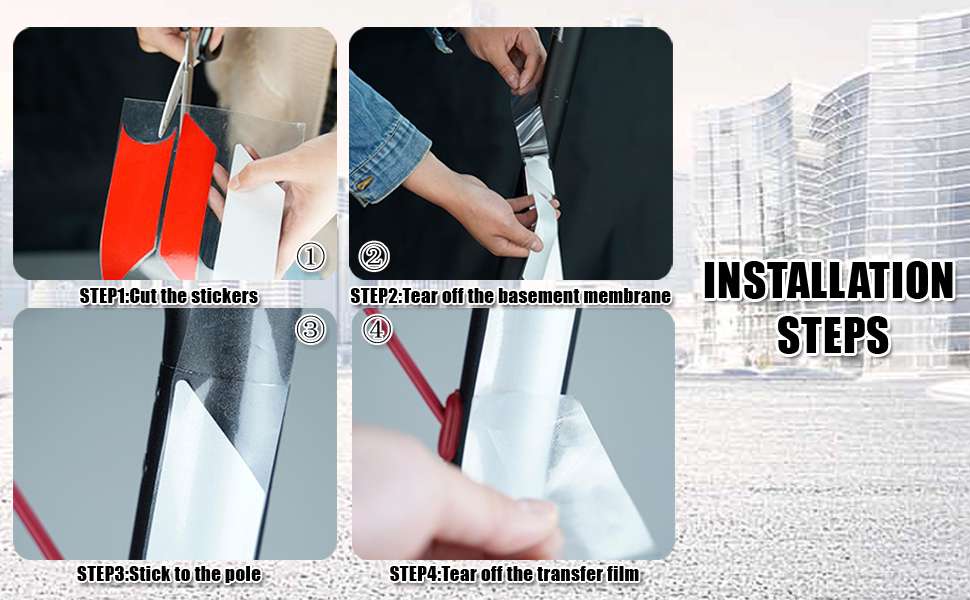 ANSENI Accesorios Adesivi Riflettenti Monopattino Xiaomi Notte