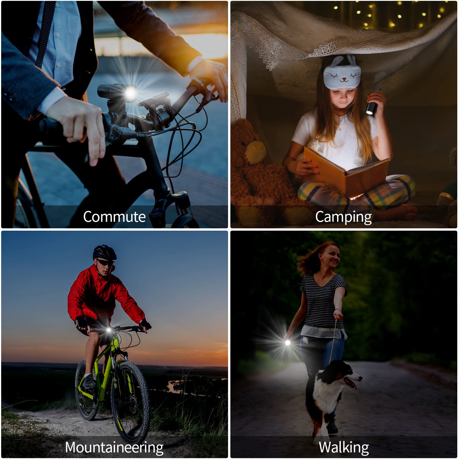 Wind&Moon Bicycle Headlights 400LM faro bici USB 400 lumen