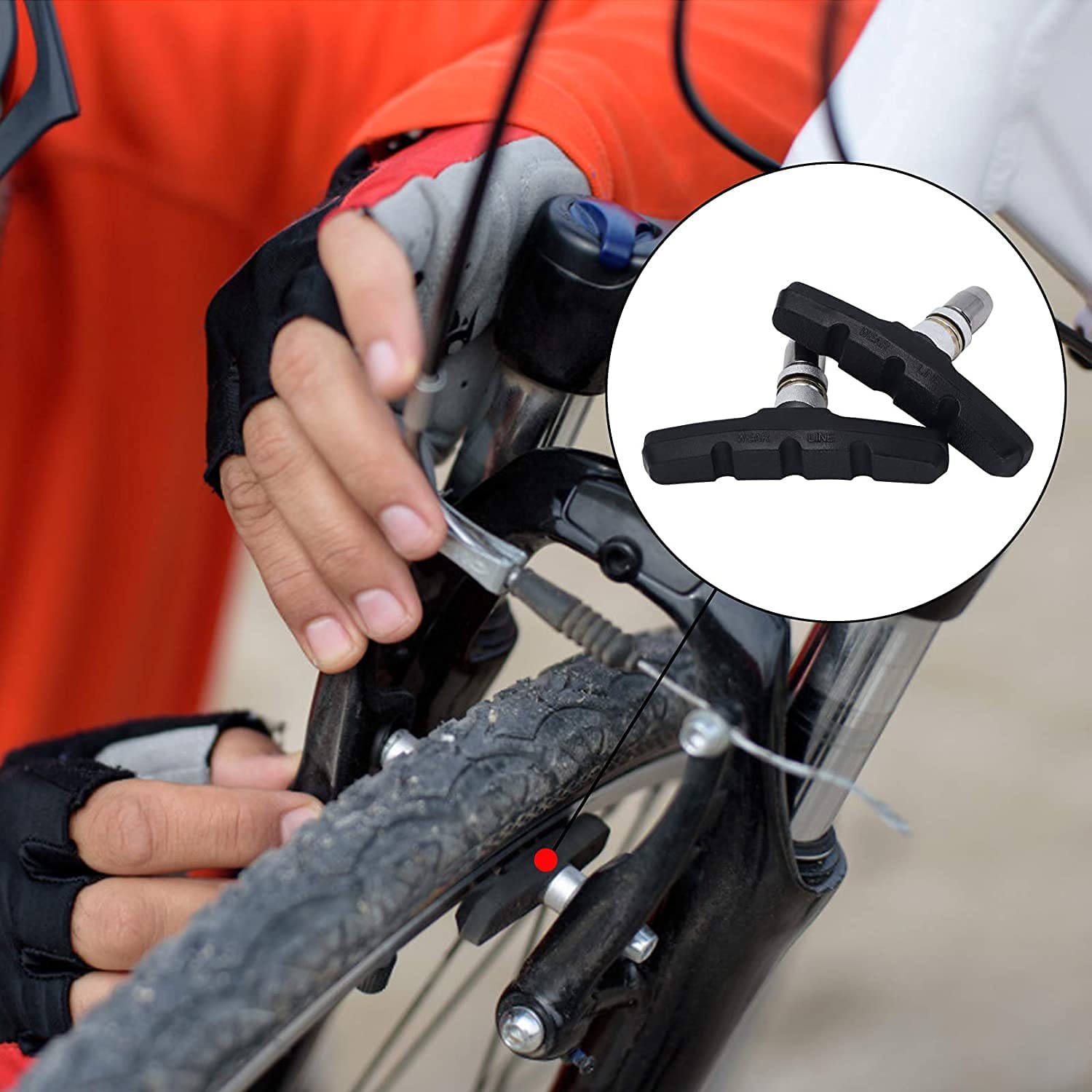 ANSENI 70mm pattini freno bici città MTB 2 coppie