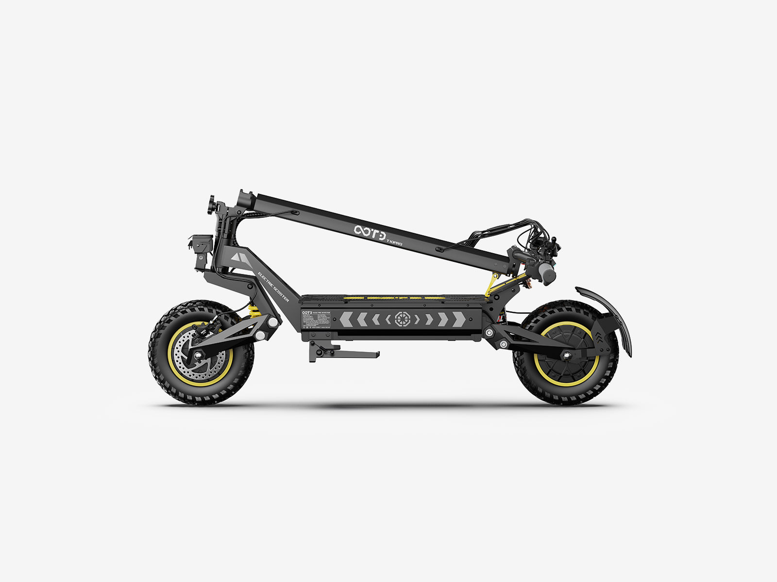 OOTD T10 Pro Monopattino Nero Giallo Sospensione Idraulica