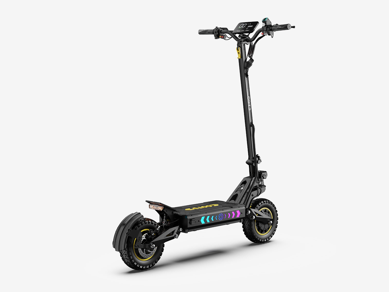 OOTD T10 Pro Monopattino Nero Giallo Sospensione Idraulica