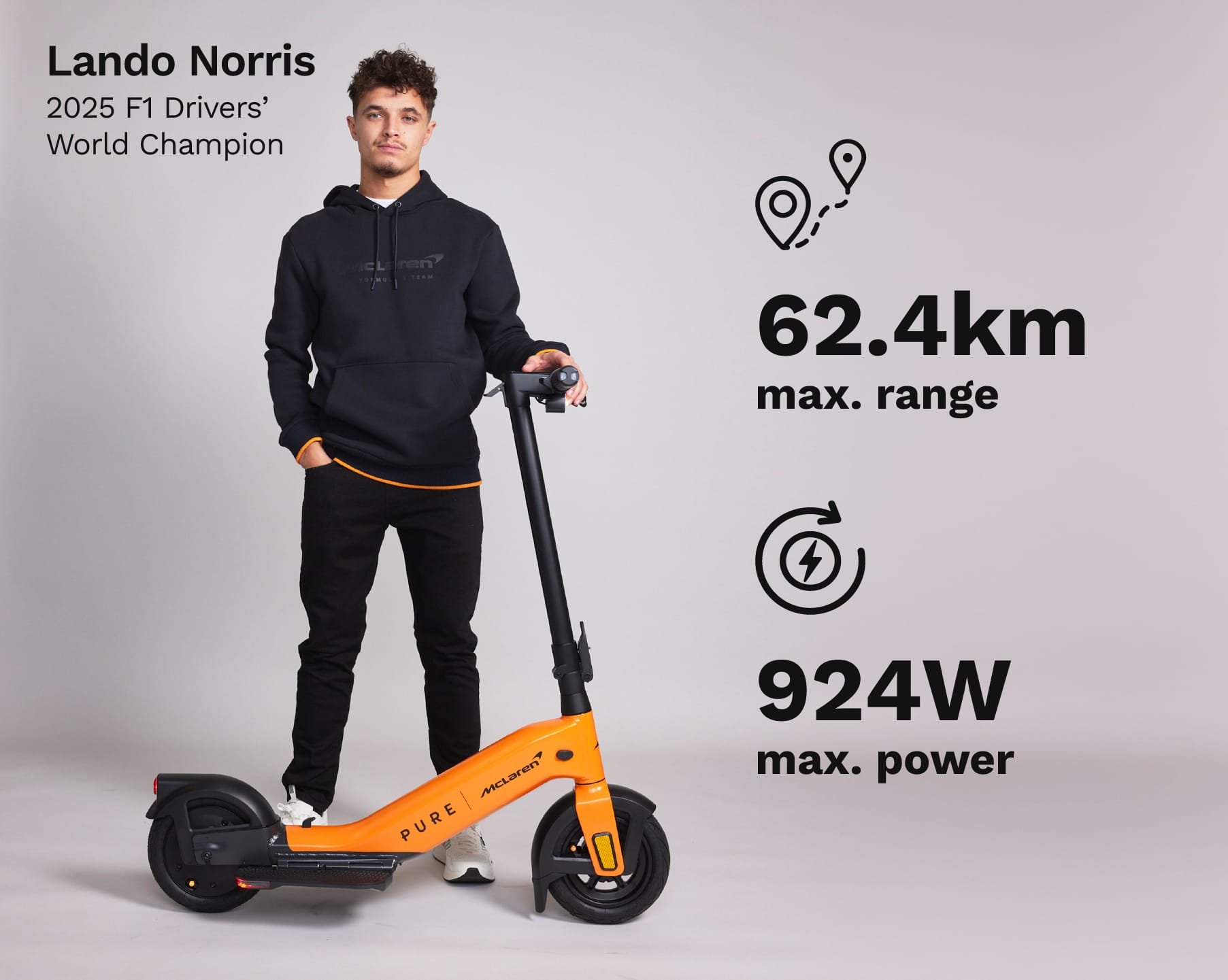 Pure Electric Pure x McLaren monopattino Papaya 924W