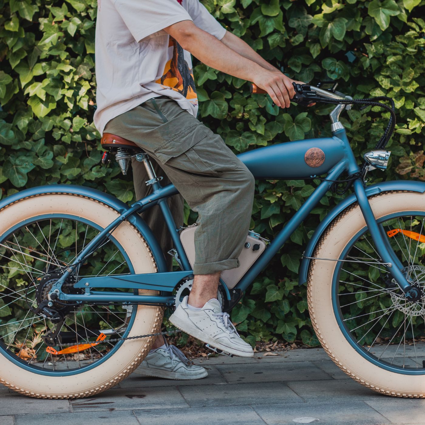 Rayvolt Beachin bici elettrica cruiser fat tire spiaggia