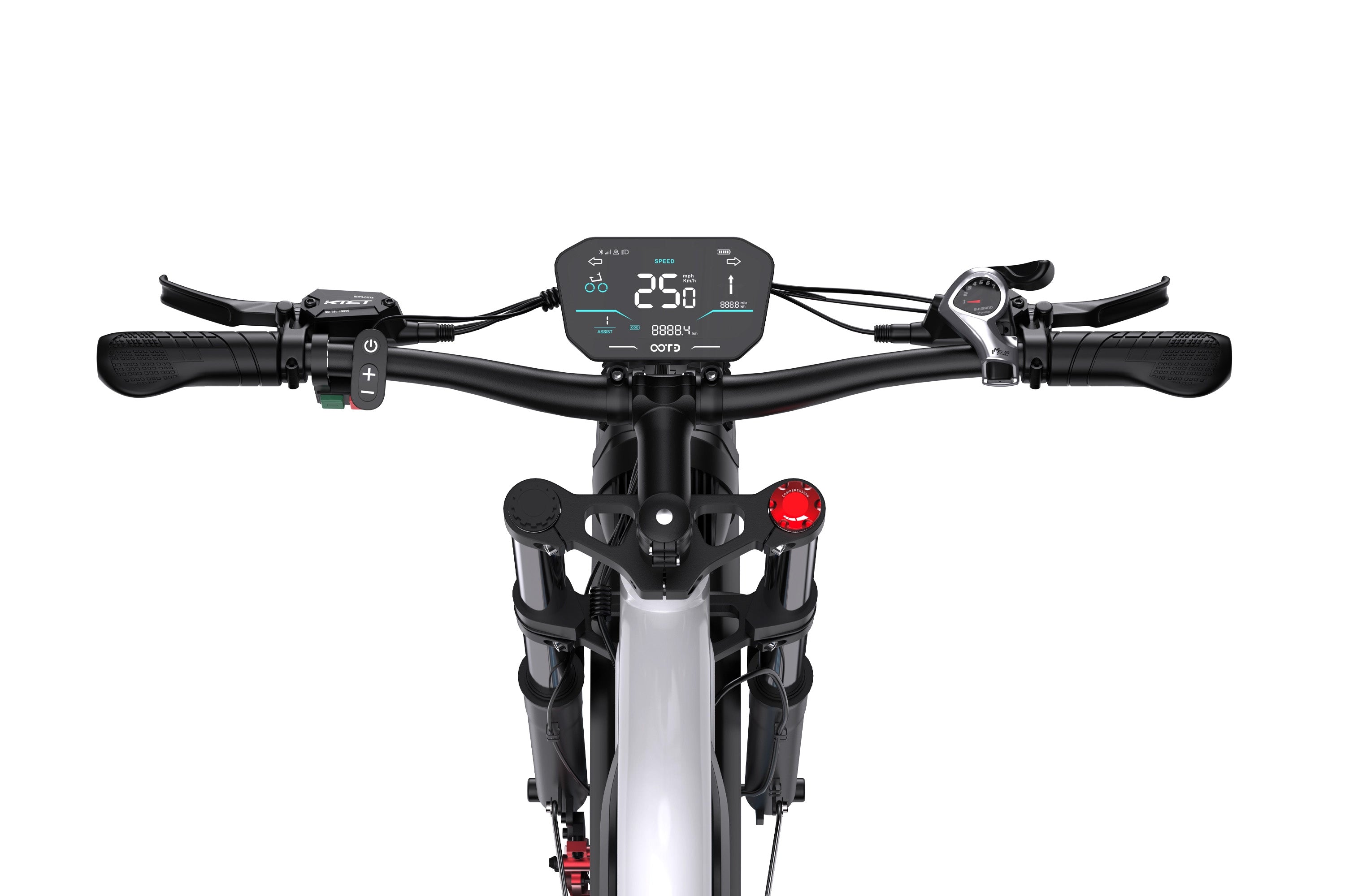 OOTD N26 bici elettrica versione EU nero-rosso autonomia