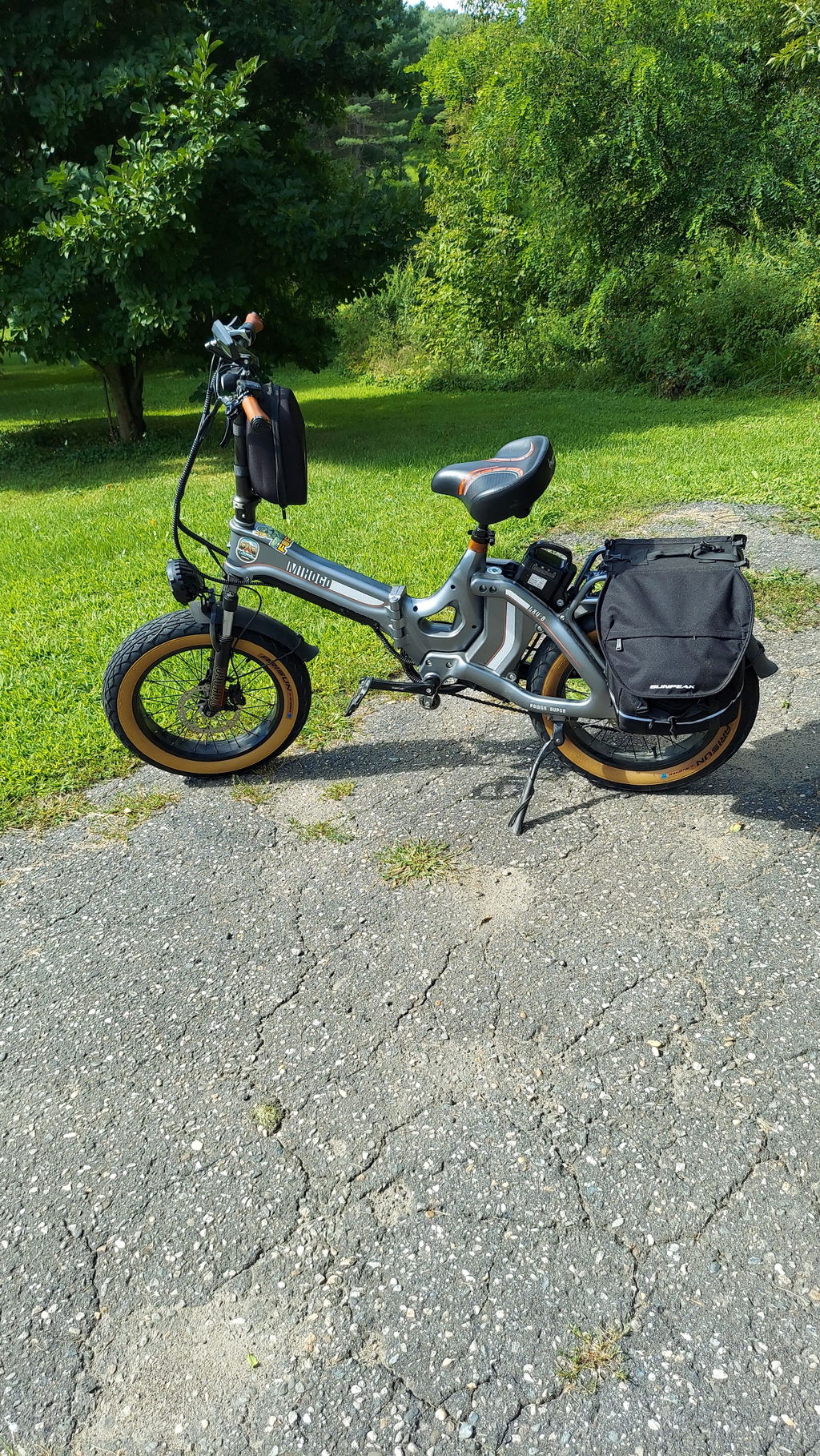 MIHOGO ONE bici elettrica 20" fat pieghevole grigia utility