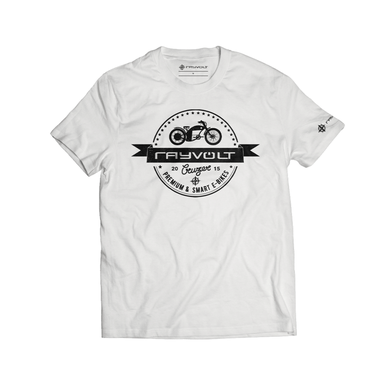 Rayvolt Apparel Cruzer Stamp T-Shirt Bianca M Cotone