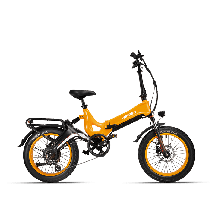 Mihogo NX e-bike arancione ruote classic fuoristrada