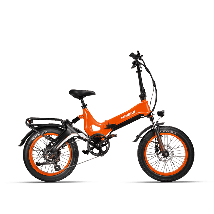 Mihogo NX e-bike arancione ruote classic fuoristrada