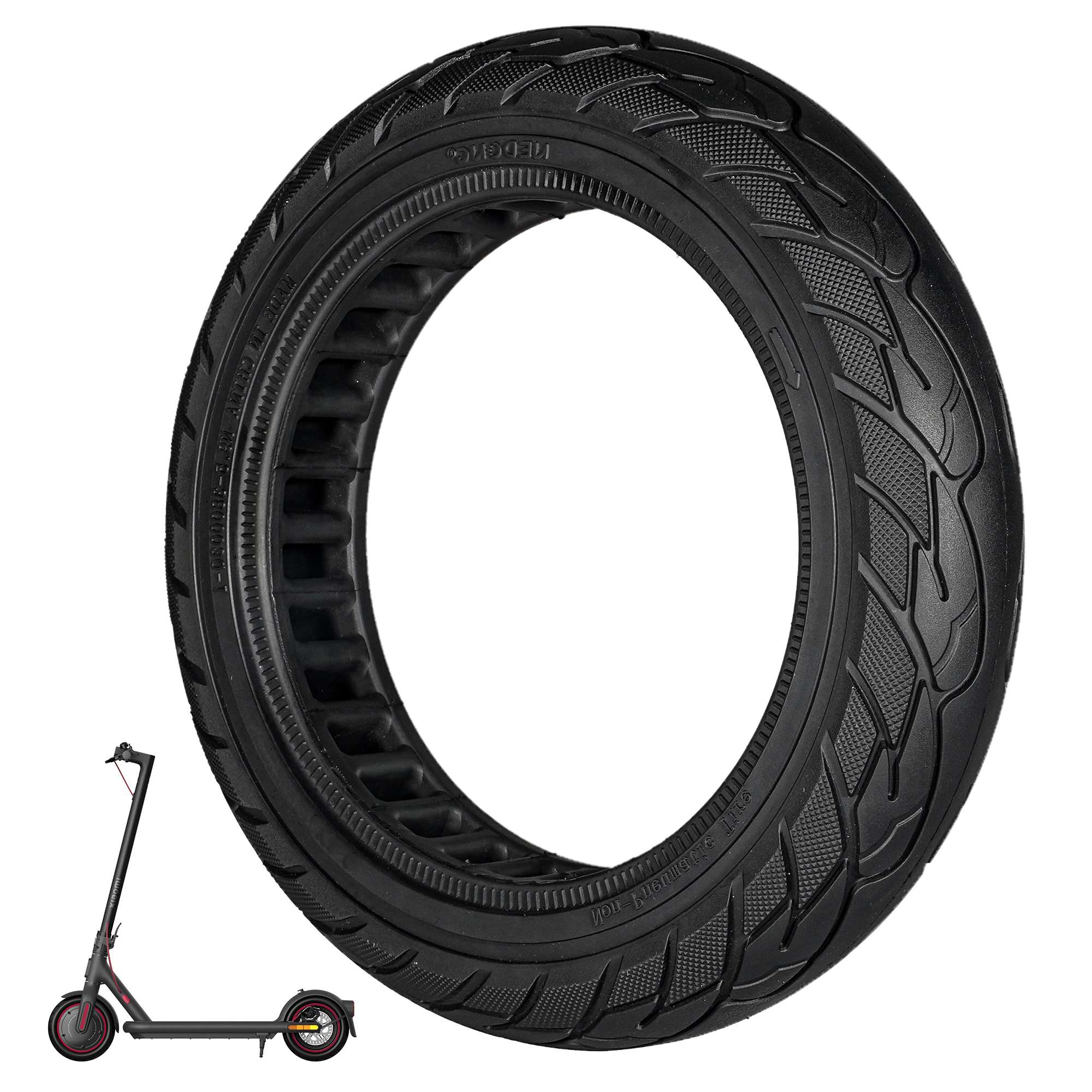 ANSENI Ruedas macizas Ruota Piena 10x2.50 per Xiaomi 4 Pro