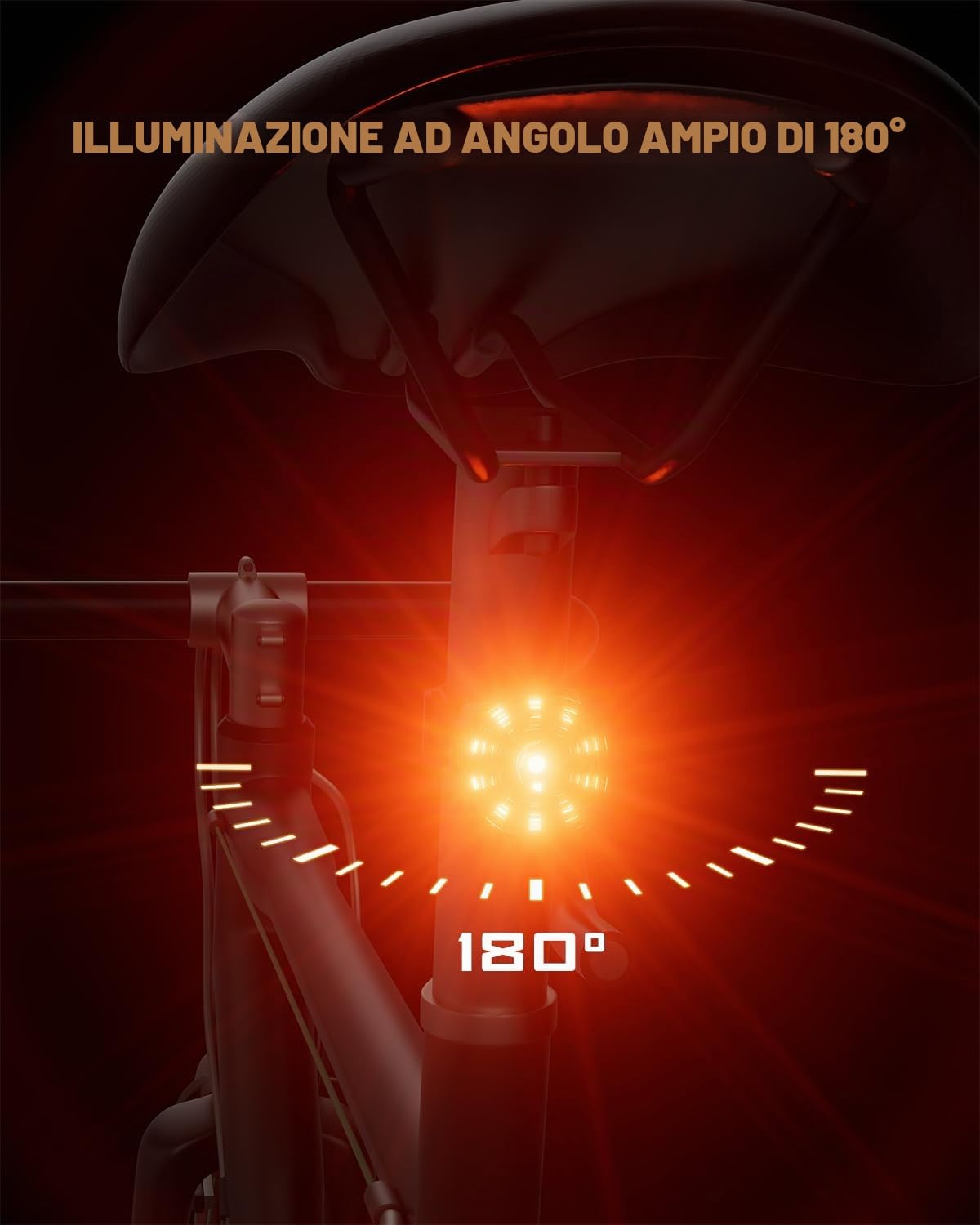 Wind&Moon Bicycle Taillights luce posteriore bici USB frenata