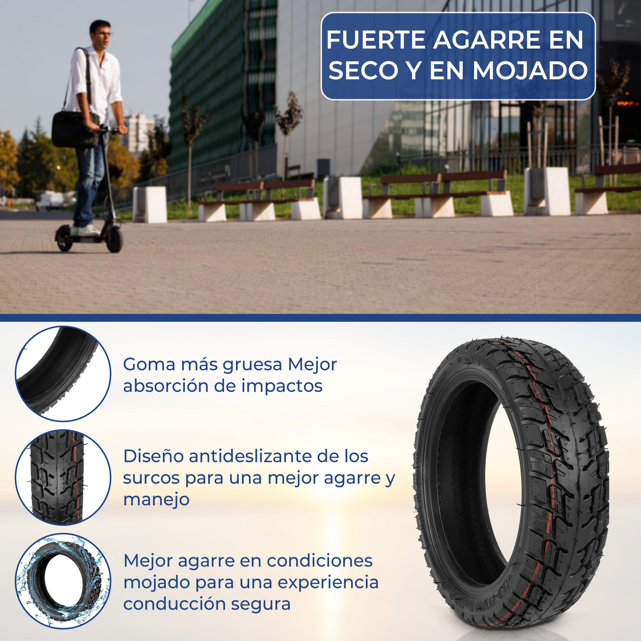 ANSENI Cubiertas kit 2 copertoni+2 camere 8,5 pollici offroad Xiaomi