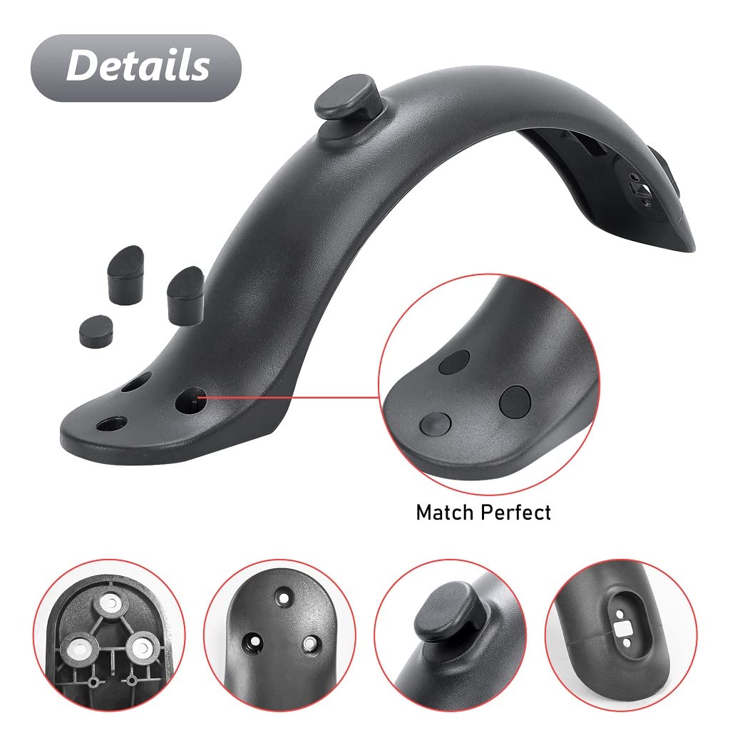 AIBIKU Parafango Posteriore con Fanale Xiaomi M365 Nero