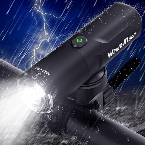 Wind&Moon Bicycle Headlights 400LM faro bici USB 400 lumen