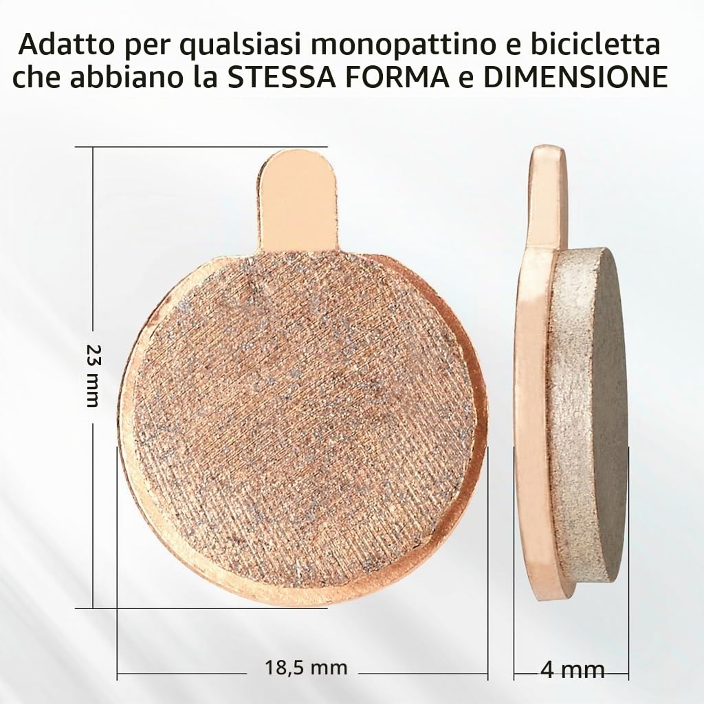 AIBIKU Pastiglie freno monopattino sinterizzate 2 paia Xiaomi