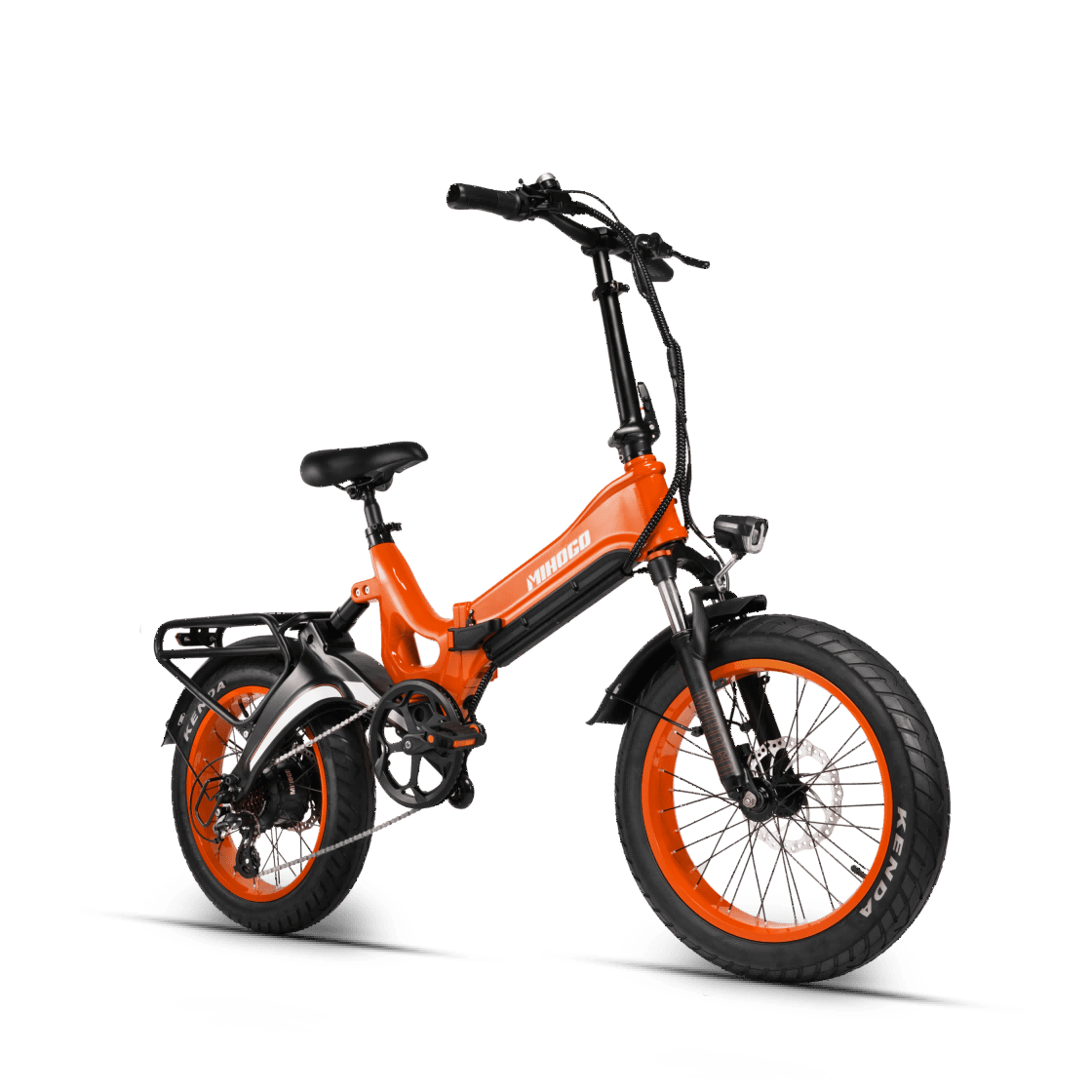 Mihogo NX e-bike arancione ruote classic fuoristrada