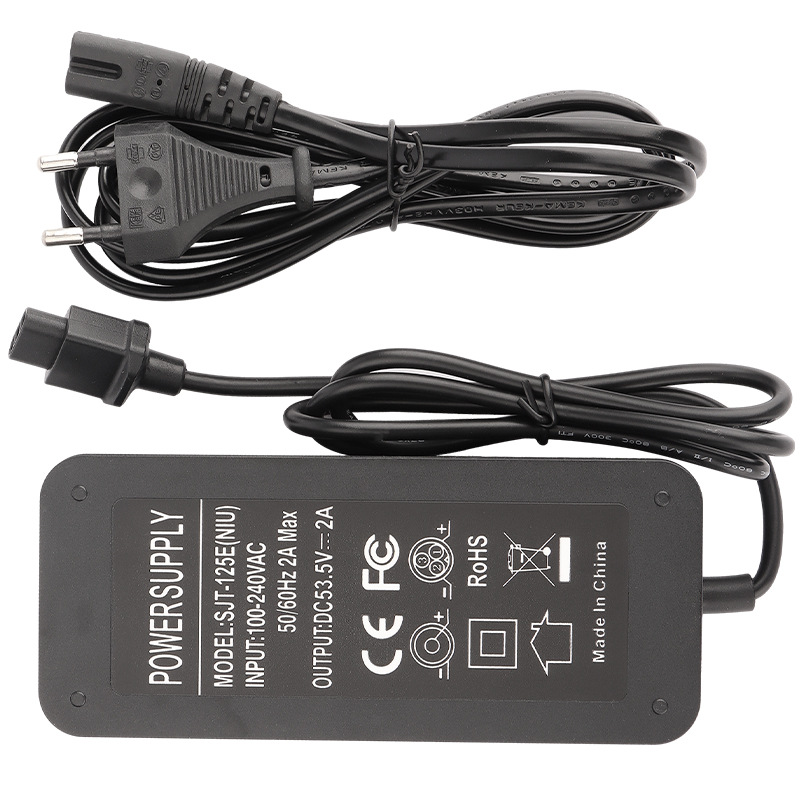 ANSENI 53.5V 2A caricabatterie Niu KQI2 KQI3 nero