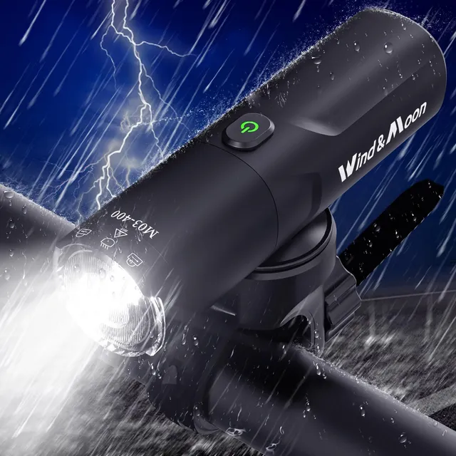 Wind&Moon Bicycle Headlights 400LM faro bici USB 400 lumen