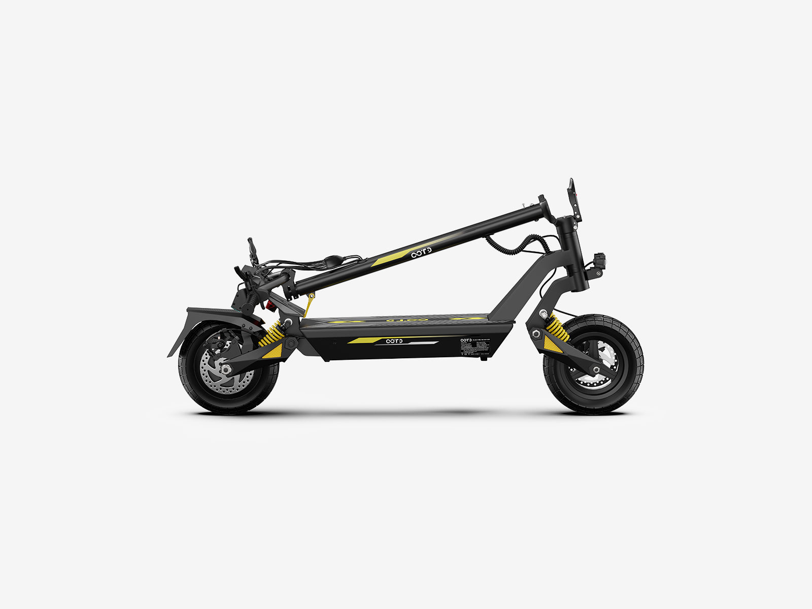 OOTD T08 Monopattino Elettrico Nero-Giallo Pieghevole