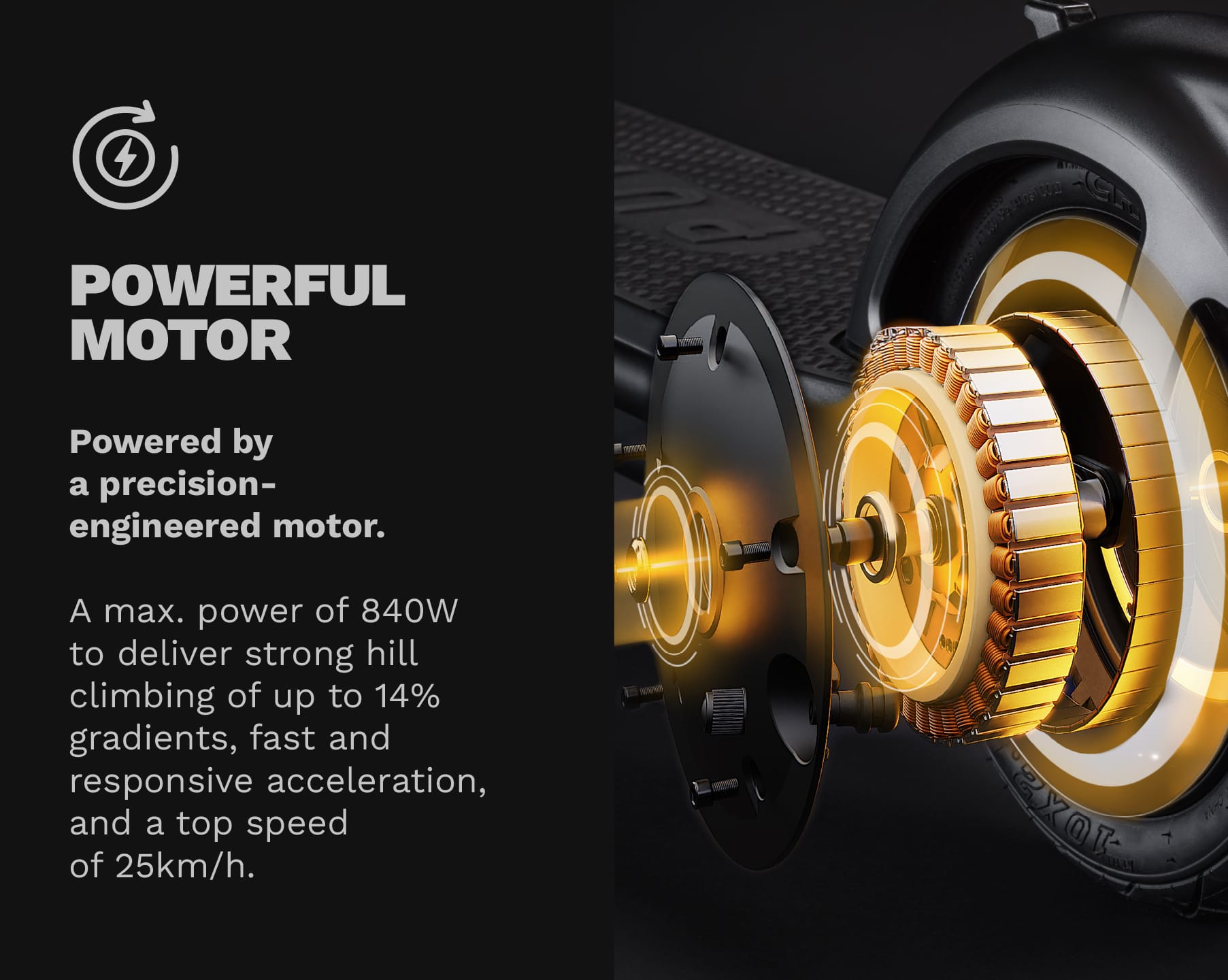 Pure Air⁵ monopattino elettrico nero 10" autonomia 46km