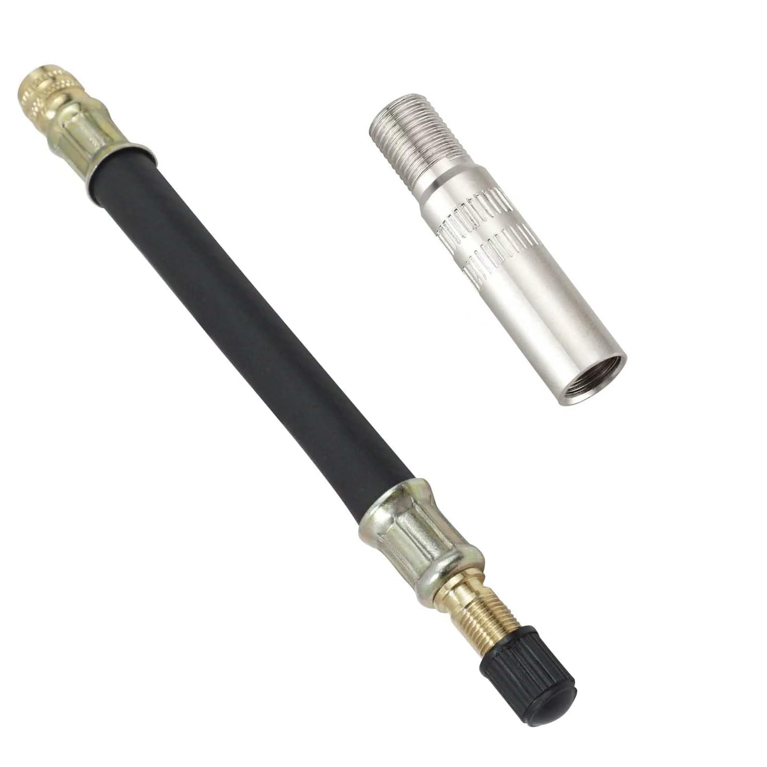 Aibiku Adattatore Valvola Schrader 4cm+10cm Kit 2 Pezzi