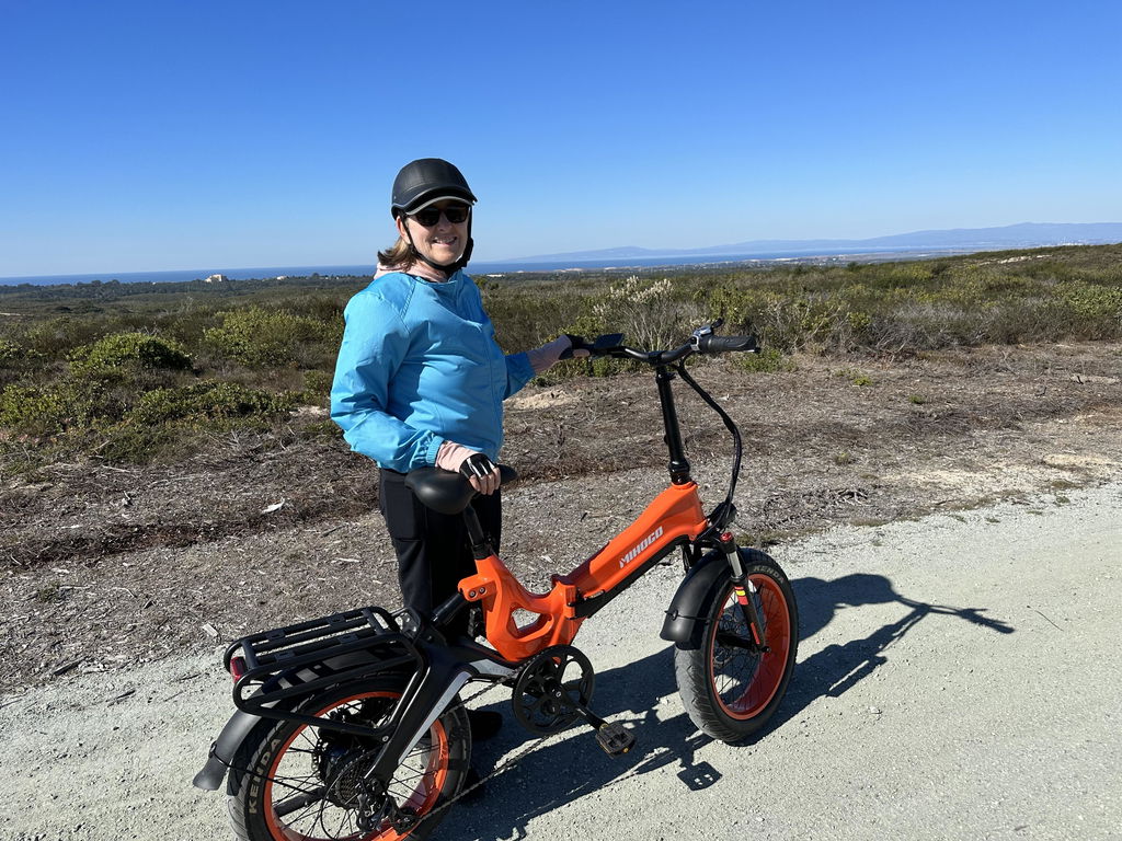 Mihogo NX e-bike arancione ruote classic fuoristrada