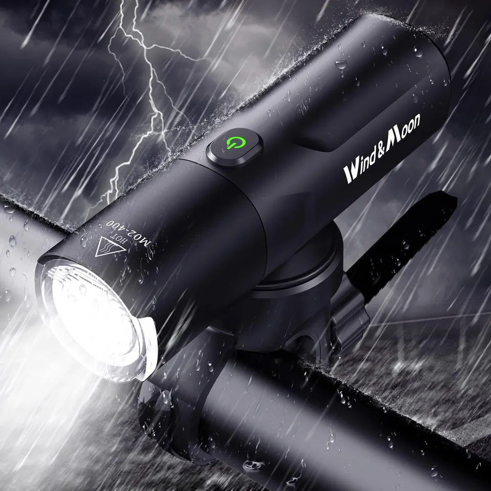 Wind&Moon 400LM luce bici anteriore USB IP66 bianca