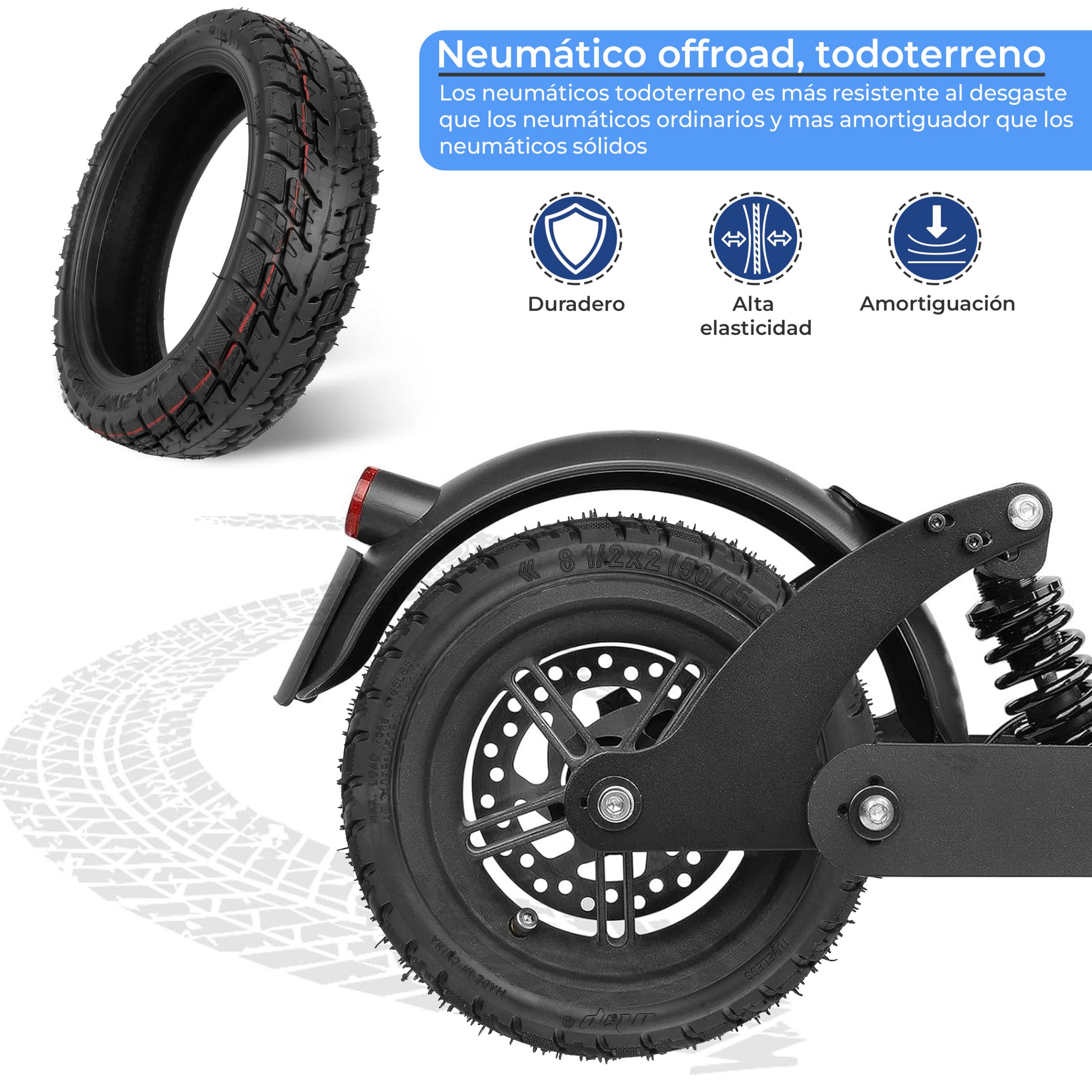 ANSENI Cubiertas kit 2 copertoni+2 camere 8,5 pollici offroad Xiaomi
