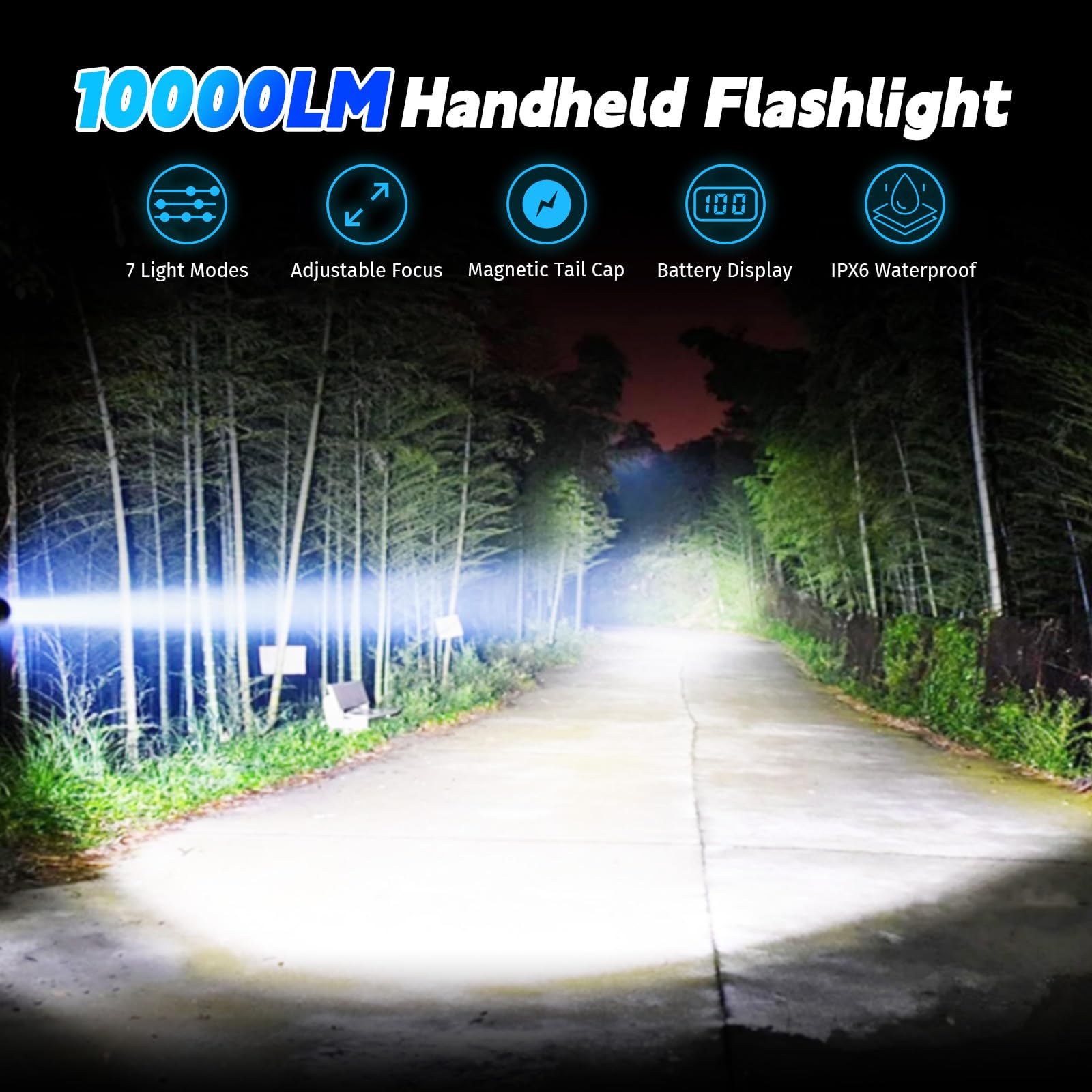 Wind&Moon Bicycle Headlights Torcia LED Ricaricabile Magnetica IPX6