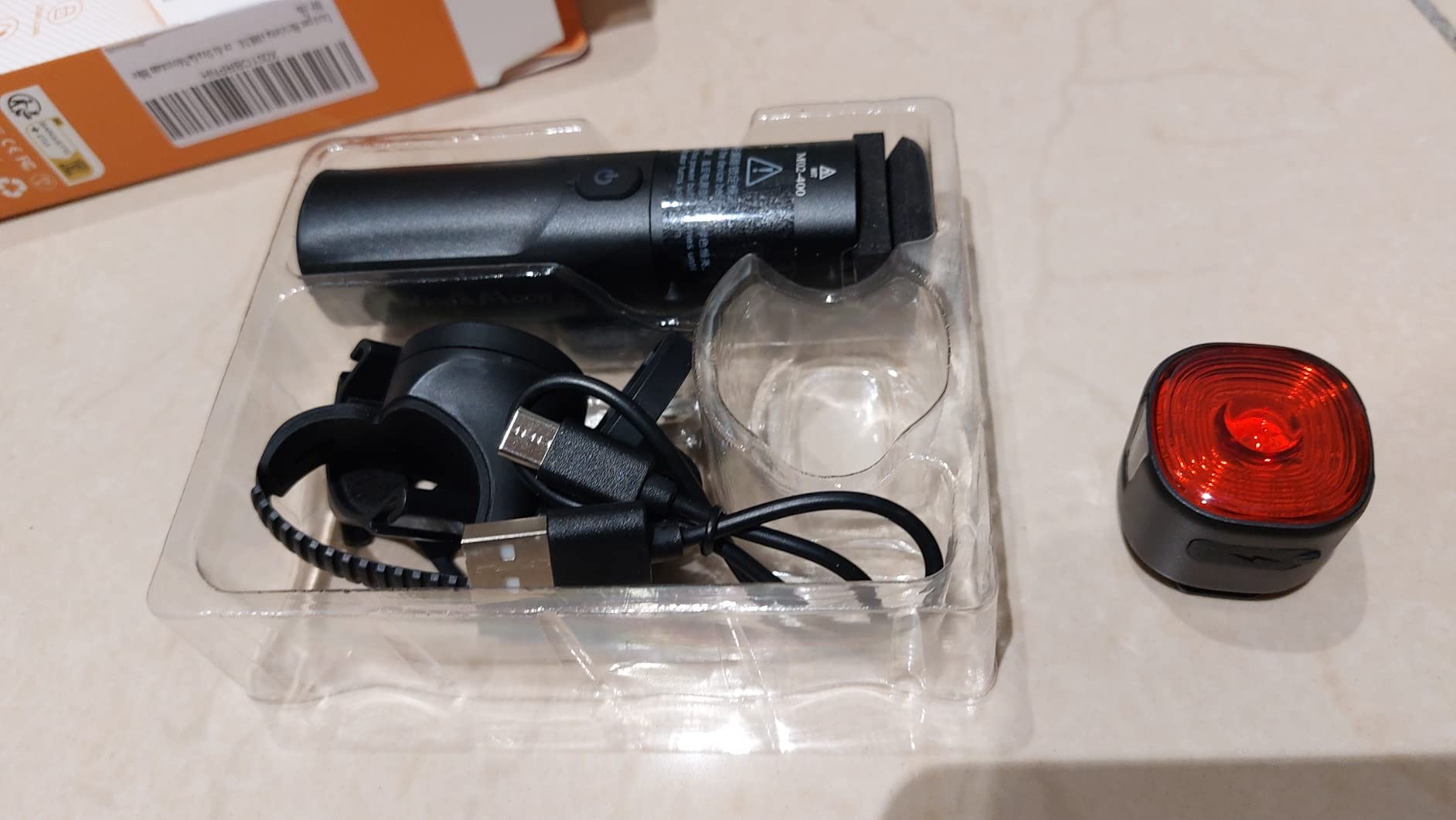 Wind&Moon Combined Lamp 400LM set luci bici USB 6 modalità