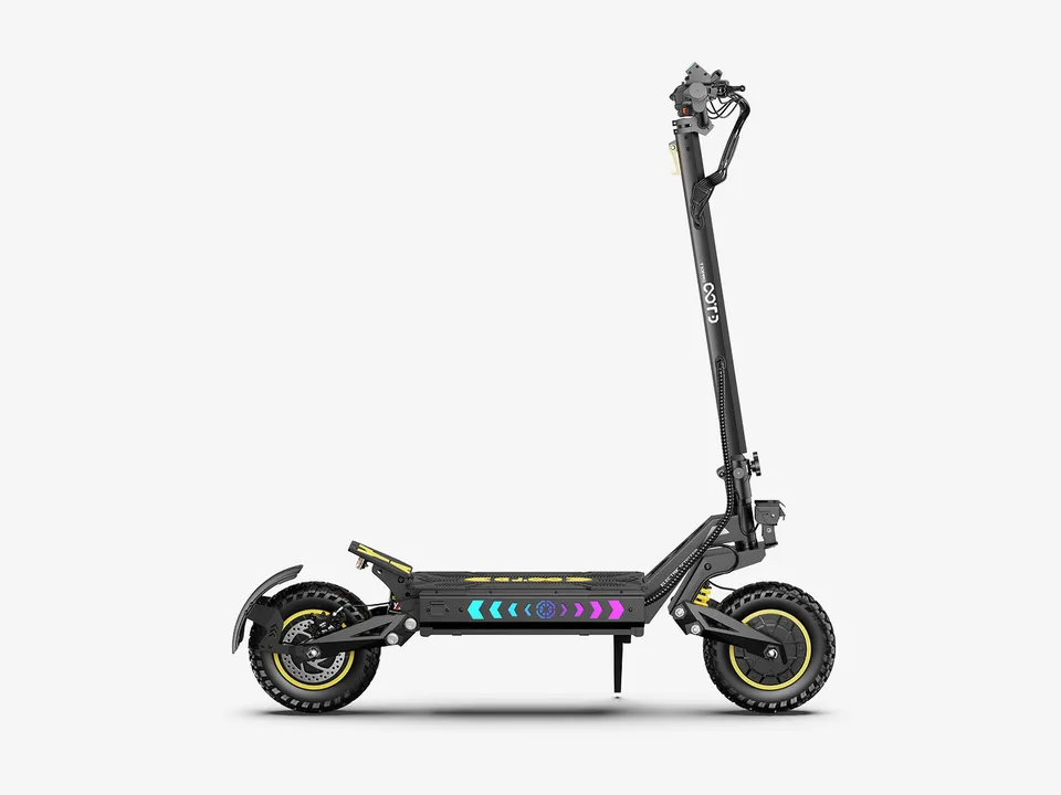 OOTD T10 Pro Monopattino Nero Giallo Sospensione Idraulica