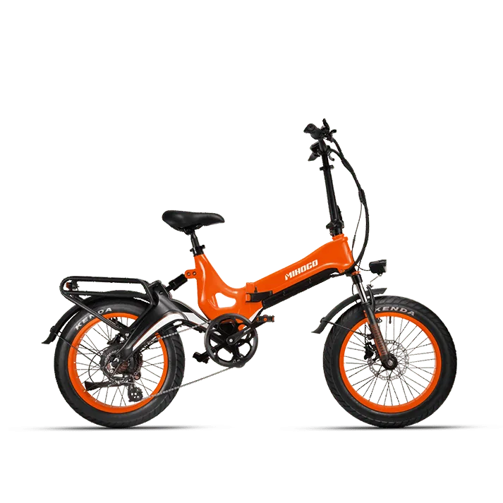 Mihogo NX e-bike arancione ruote classic fuoristrada